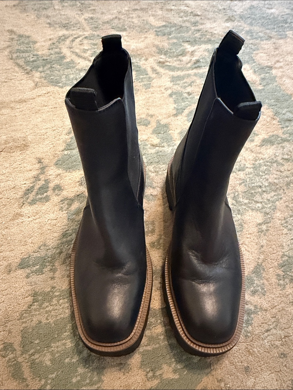 Sam Edelman Laguna Black Leather Chukka Chelsea Boots